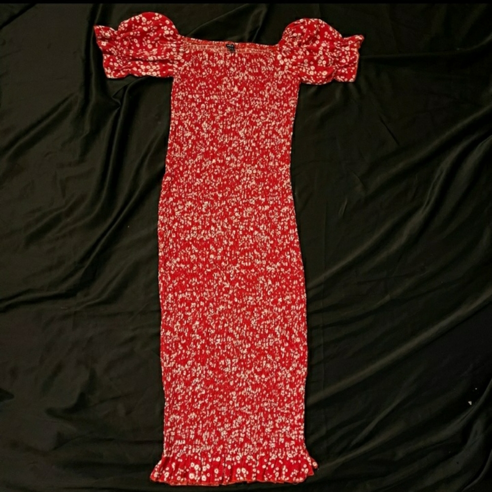 SHEIN Shirred Ruffle Trim Dress - Picture 3 of 4